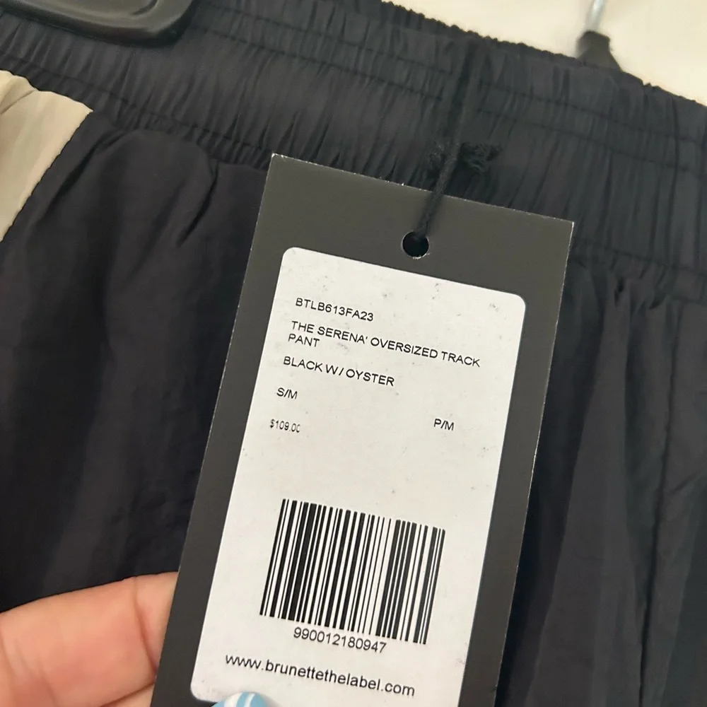 NWT Brunette the Label size S/M Serena Oversized Track Pants - Picture 2 of 2